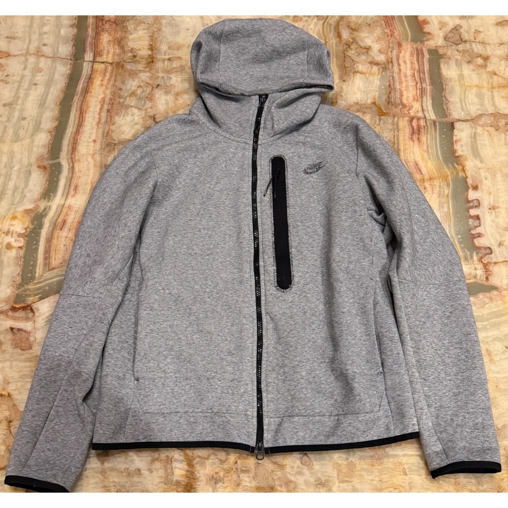 Nike Mens Tech Fleece Full-Zip Hoodie Heather Gray Sportswear Long Sleeve‎ M